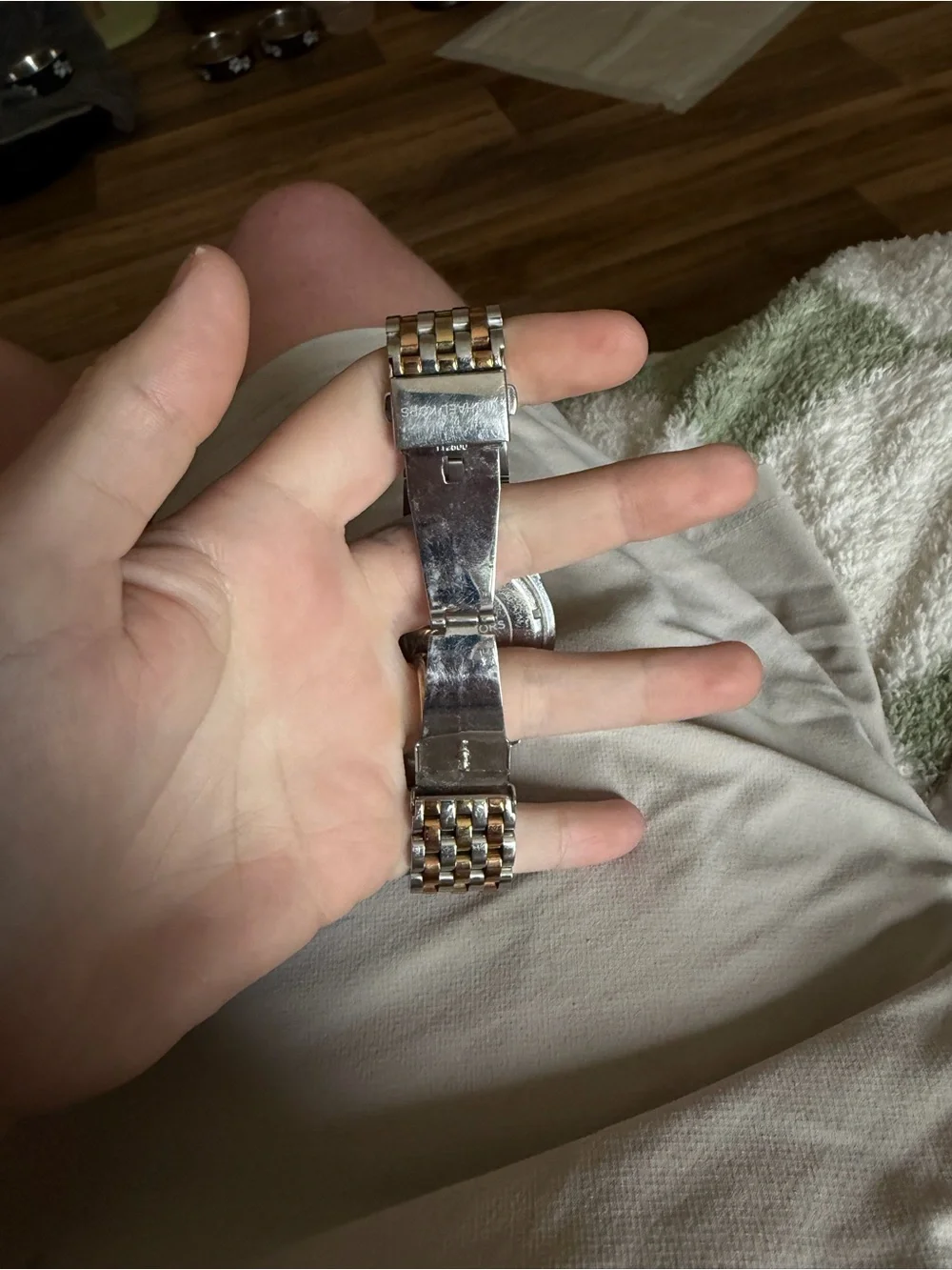 Michael Kors Two-Tone Silver and Gold Bracelet Chronograph
